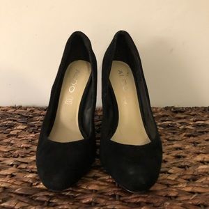 2 for $30 ALDO black suede heels